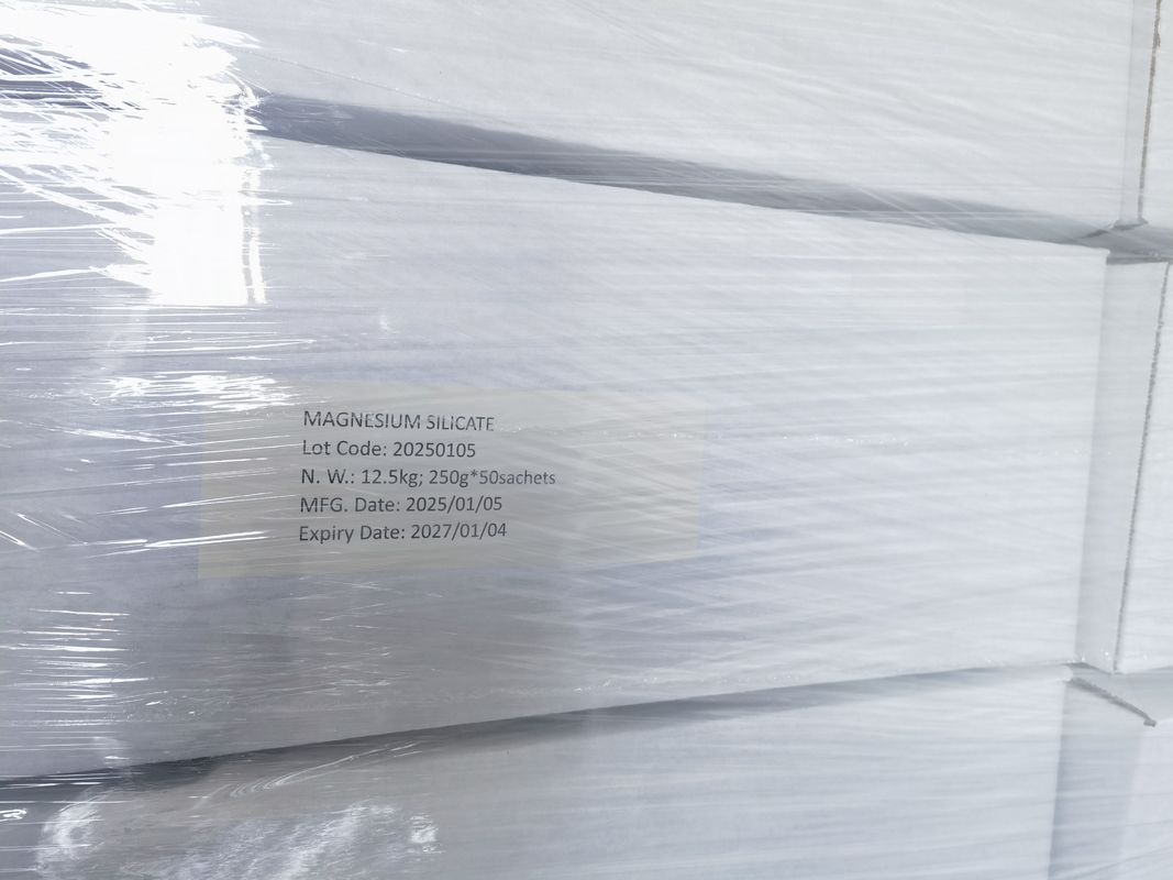 Pacchetto personalizzato per filtri di olio per alimenti Polvere di adsorbente di silicato di magnesio CAS 1343-88-0